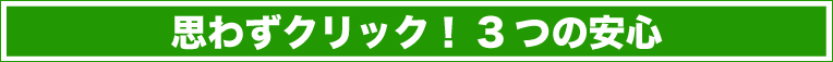 思わずクリック！3つの安心